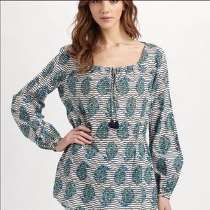 Tory Burch Evelina Cotton Blouse size 2